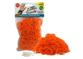 Set 600 unidades Gomitas Para Rainbow Loom - Naranja Neon